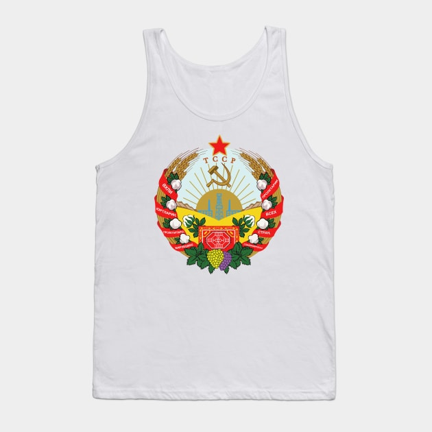 Emblem  of  the  Turkmen Soviet Socialist Republic Tank Top by Flags of the World